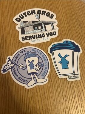 Rare Dutch Bros Logo Stickers